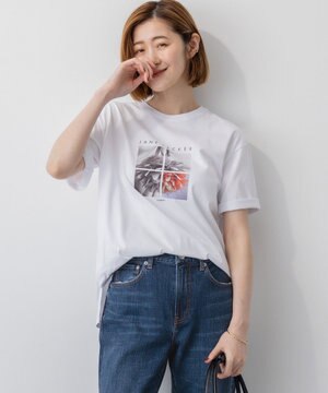  【洗える】JANE PACKERコラボ フォトプリント Tシャツ