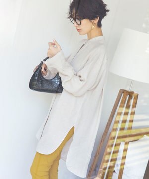 LIBECO バンドカラー ビック シャツ