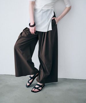  クールタッチカラータイプライター ワイドパンツ