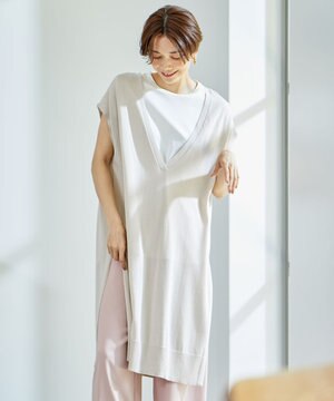  【撥水/ＵＶケア】ニットチュニック