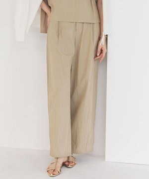  【先行予約/SLOW/一部店舗限定】コットンナイロンタイプライター ワイドカーブ バギー パンツ