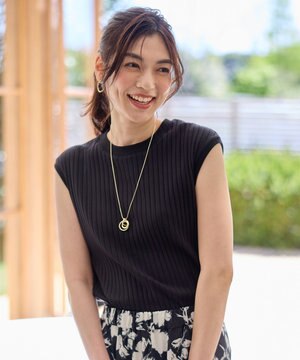  汗ジミ防止テレコノースリーブプルオーバー
