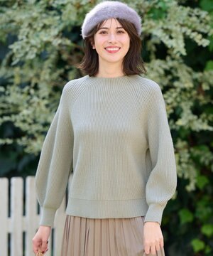  【大人百花掲載 ヨンアさん着用】冬のシャルマン ラグランスリーブ ニット