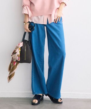  ウスカルデニムワイドストレート パンツ