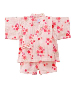  【ミキハウス】【80-110cm】 お花うさこ甚平スーツ