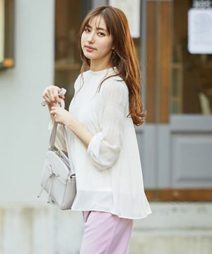 【美人百花5月号掲載】プリーツシフォン ブラウス