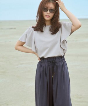  【洗濯機可/接触冷感/UVケア】ソロナフリルスリーブプルオーバー