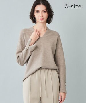 S-size】【ウールマーク認証】CALLEN / Vネックニット / BEIGE, | ファッション通販 【公式通販】オンワード・クローゼット