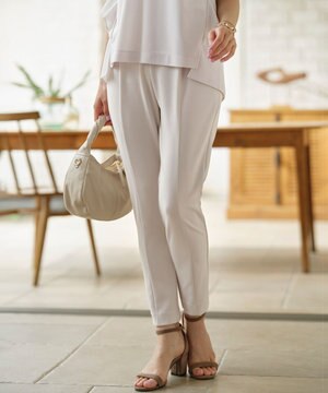  【吸湿冷感】スタイルアップジャージー パンツ