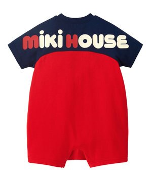  【ミキハウス】 【70-90cm】 バックロゴショートオール