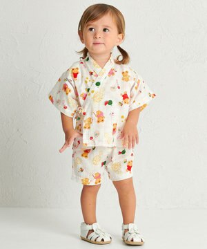  【ミキハウス】【80-120cm】ミキハウスベア 甚平スーツ