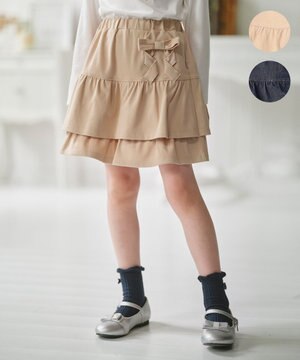  【110-140㎝】リボンティアード キュロット