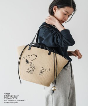  【2025SS新作】《PEANUTS×russetコラボ第二弾》カゴトートバッグ大(CE-1514)
