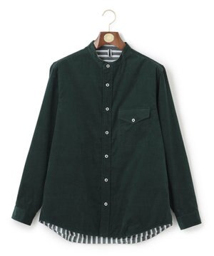  バンドカラーリバーシブル シャツ