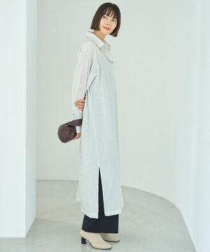 ポプリン シャツワンピース