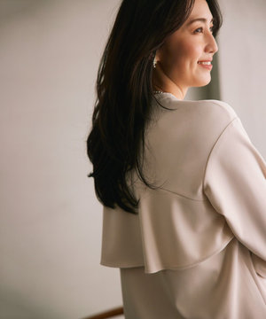 【KUMIKYOKU NAVY】コンフォータブルアムンゼン ティアードブラウス