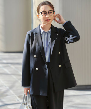 イージーケアライトストレッチダブルテーラードジャケット