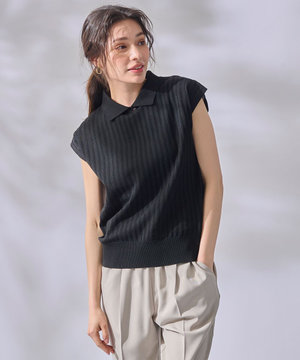 アイレットパターン ニットプルオーバー