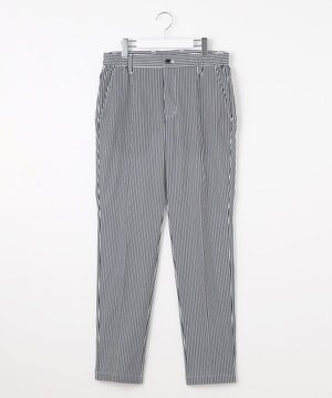  【MEN】ドライタッチ細ストライプ柄パンツ