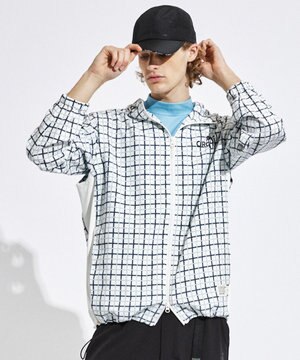 【袖2WAY】【MEN】プリント デタッチャブル アノラック