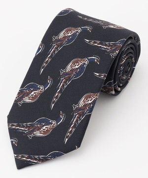  【イタリア製・Holliday&Brown】バードプリント ネクタイ