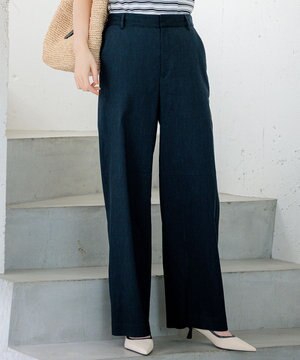  【CLASSY.6月号掲載/洗える】リネンレーヨンストレッチ ワイドパンツ
