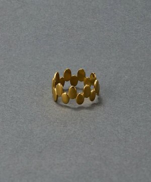  〈金属アレルギー対応〉オーバルリンクリング　ゴールド　ステンレス