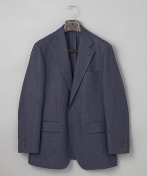  【DORMEUIL】ドーメル HEXAGON リネン ジャケット_ネイビー