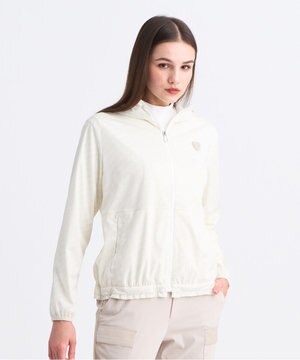  【WOMEN】エアリージャージストレッチジップアップブルゾン