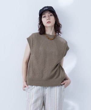  【WOMEN】コットンコードベスト