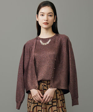 【カタログ掲載】カラーミックスラメ カーディガン