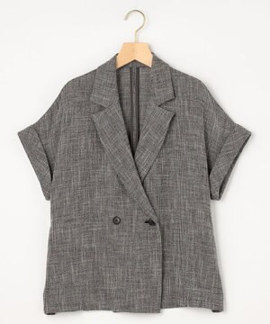  【先行予約】【WEB限定】メランジレノクロス バックペプラムジャケット