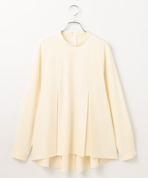  〈亀恭子さんコラボ〉パネルタックAラインブラウス
