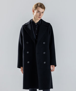 【LEON掲載】【新素材】ウールキャメルリバー ダブルブレストチェスターコート