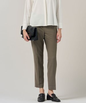  【UVカット・洗える】ウール2WAYストレッチ スティックパンツ