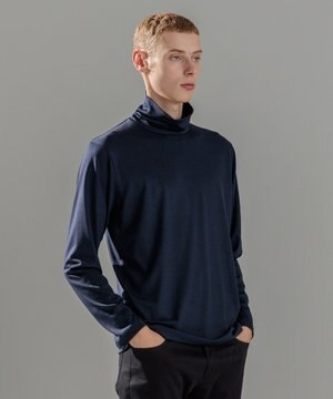  ウールジャージーウォッシャブル　タートルネック