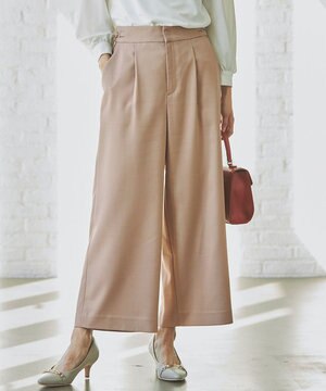  【洗える】ビットポイント ワイドパンツ