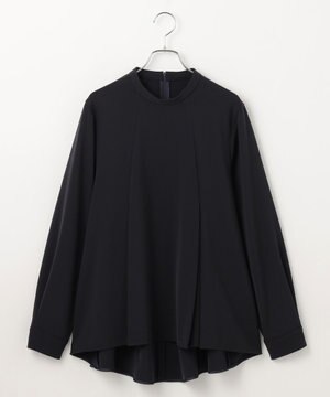  〈亀恭子さんコラボ〉パネルタックAラインブラウス