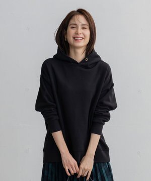 【洗える】バックファスナー 裏起毛パーカー