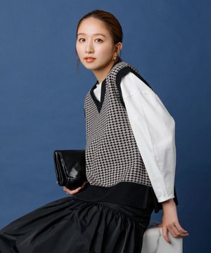 【洗える】ジャガードベスト