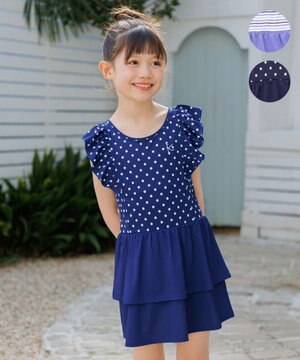  【SS-Lサイズ】 フリルスカートスイムウェア(ワンピース)