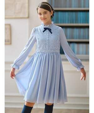  【150-170㎝】レースシフォン ワンピース