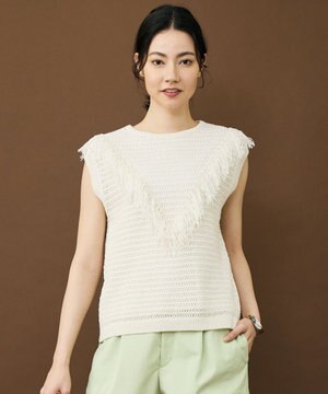  リネンフリンジ ベスト