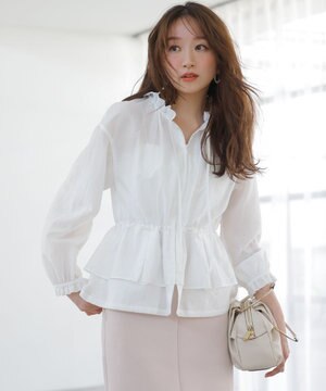  【洗える・シワになりにくい】シアーブルゾン