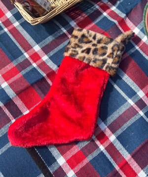  クリスマスレオパードくつした