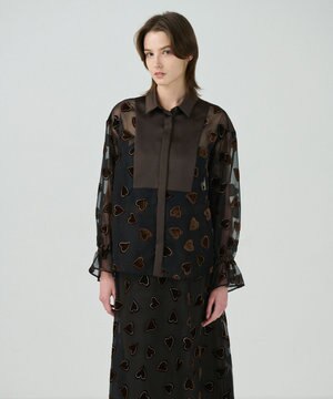  ハートオパールコンビシャツ