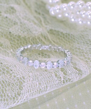  【安田美沙子さん着用】オーロラストーンワンラップリング