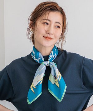  manipuri コラージュローズ シルク スカーフ