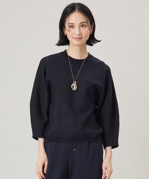 【洗える】シャイニーツイードプルオーバー ニット