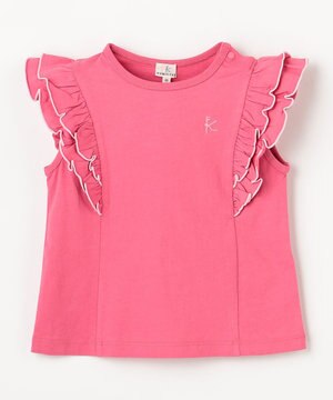 【80-100㎝】 フルールフリルTシャツ